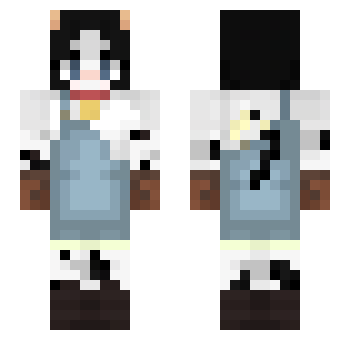 Mari_ch Minecraft skin, front and back view