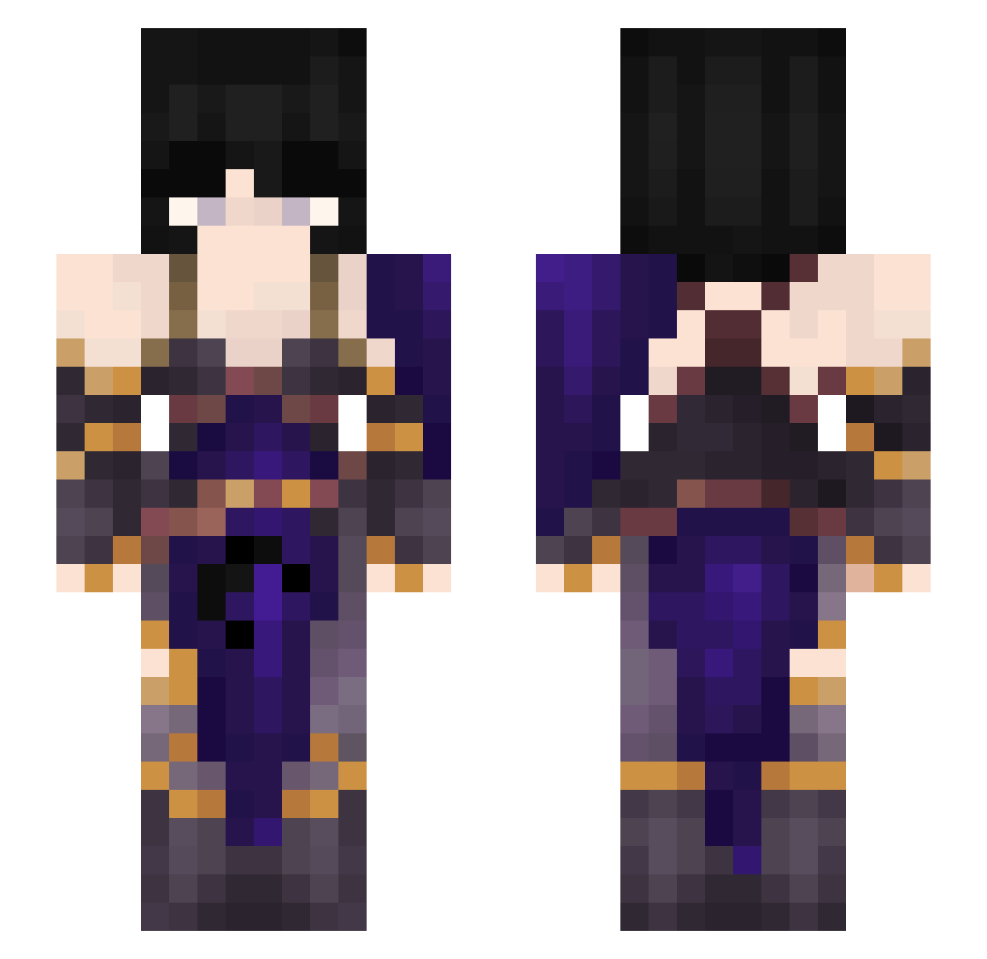 Lyrani Minecraft skin, front and back view