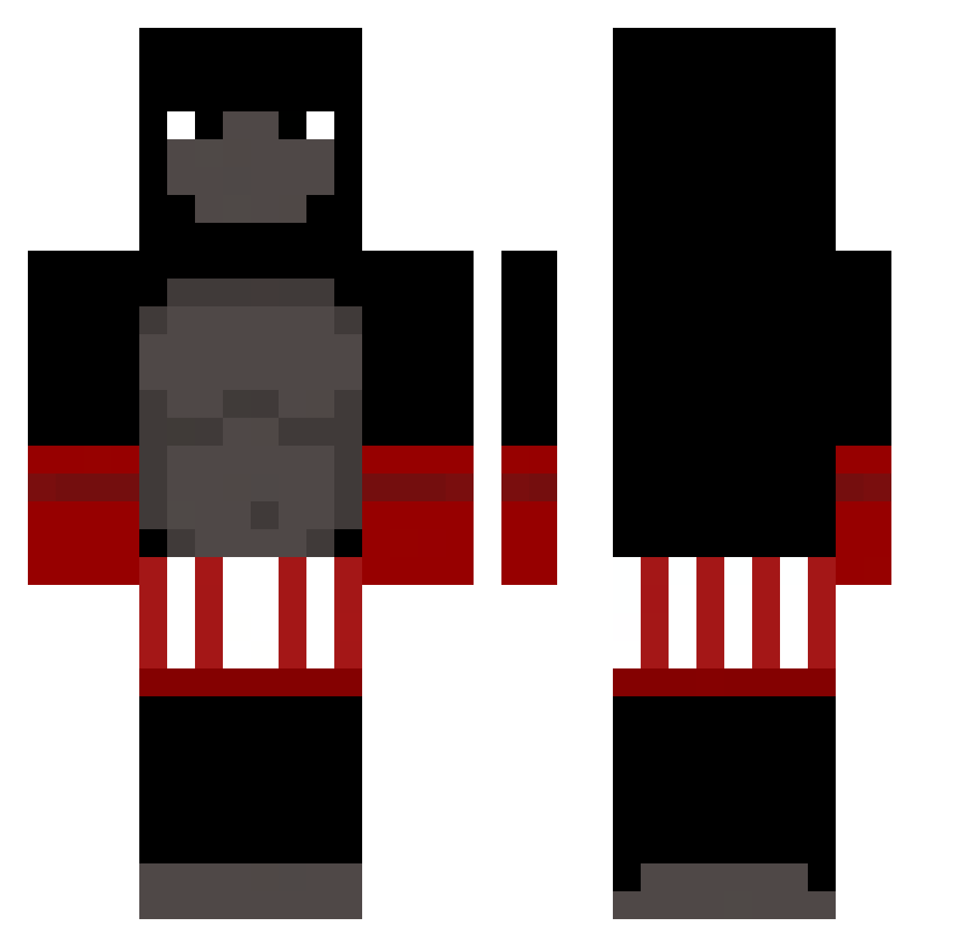 Xtreme15 Minecraft skin, front and back view