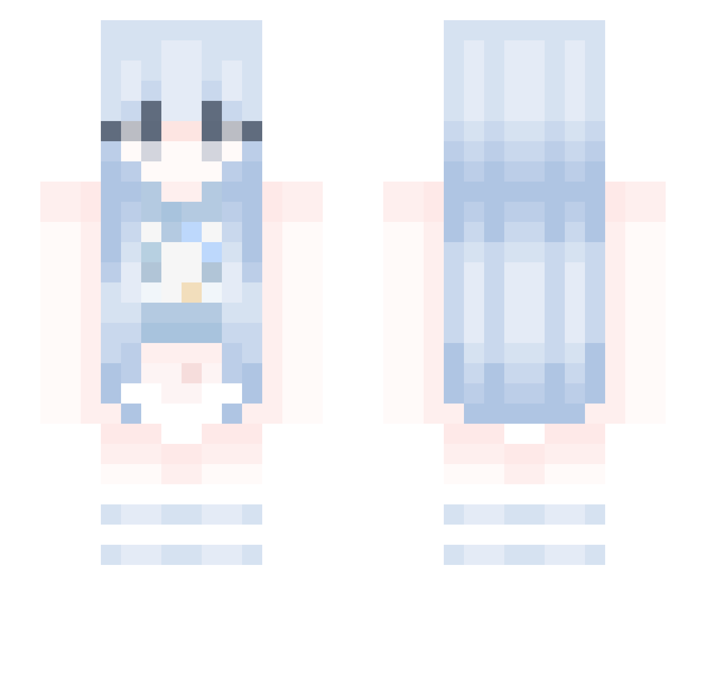 Impipihan Minecraft skin, front and back view