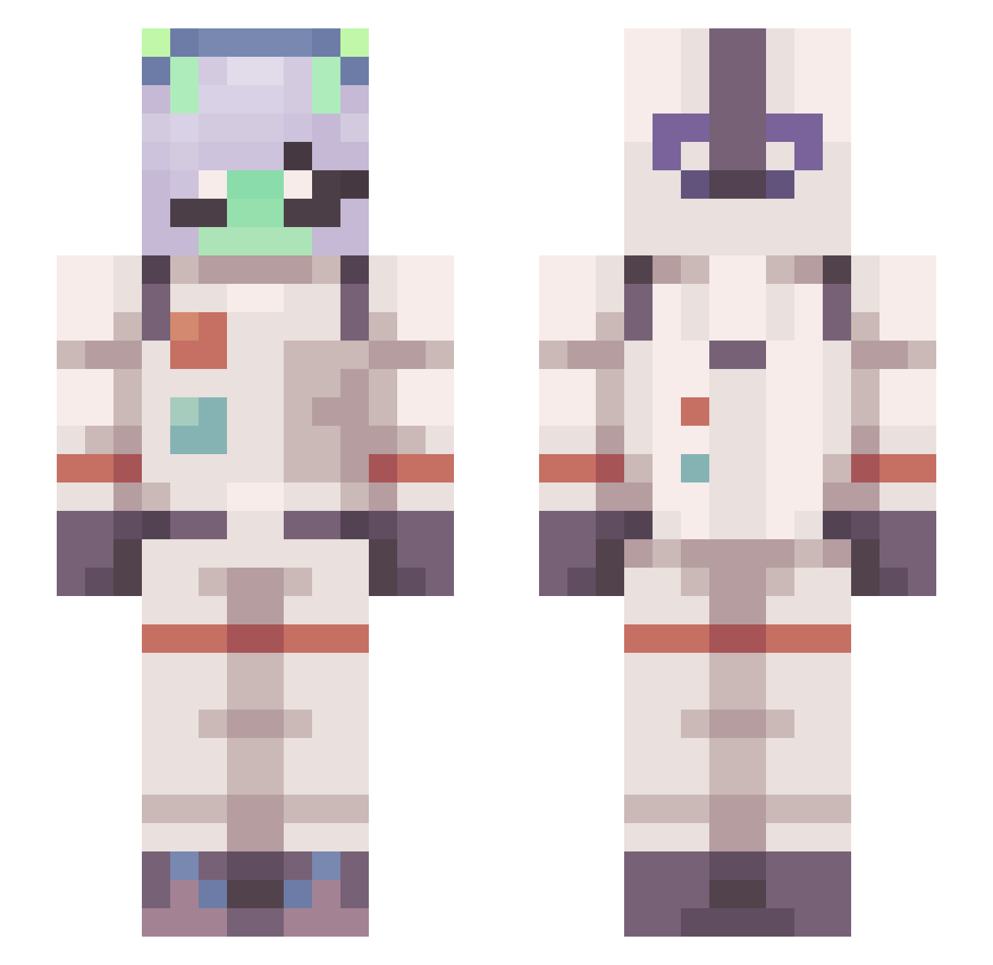 Llamadelbae_ Minecraft skin, front and back view