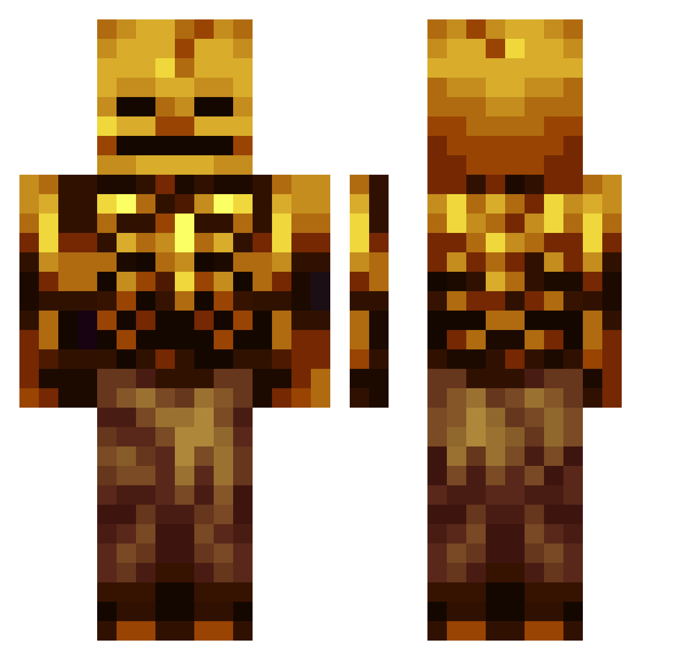 JKILL69 Minecraft skin, front and back view