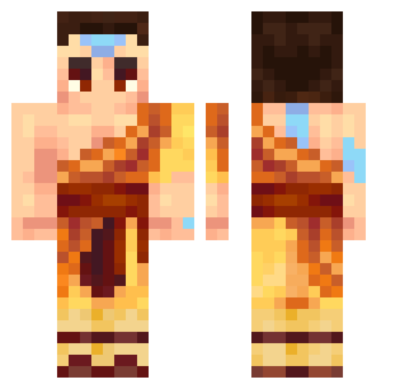 hk5b Minecraft skin, front and back view