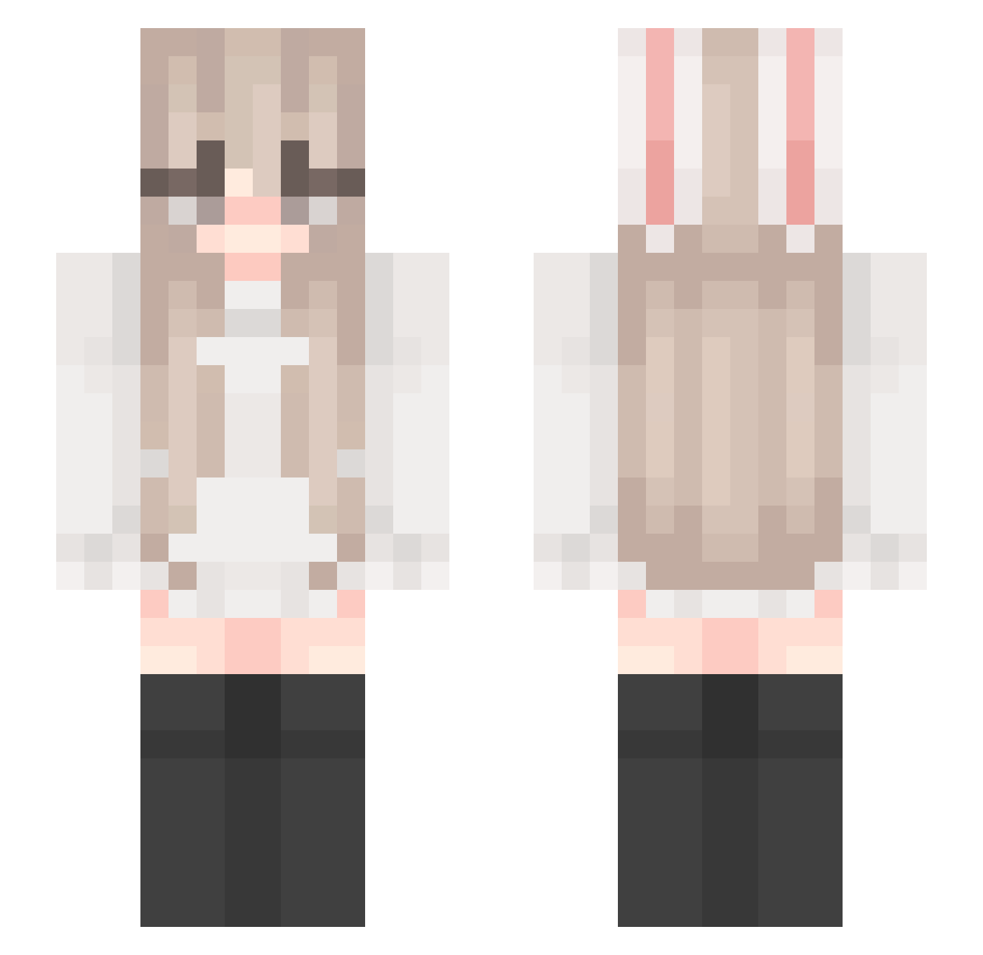 SignorS Minecraft skin, front and back view