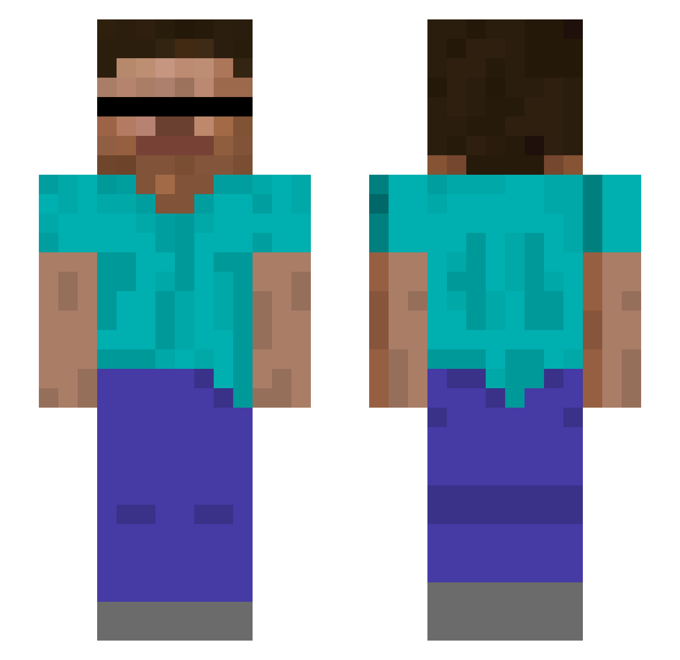 rydelllynch Minecraft skin, front and back view
