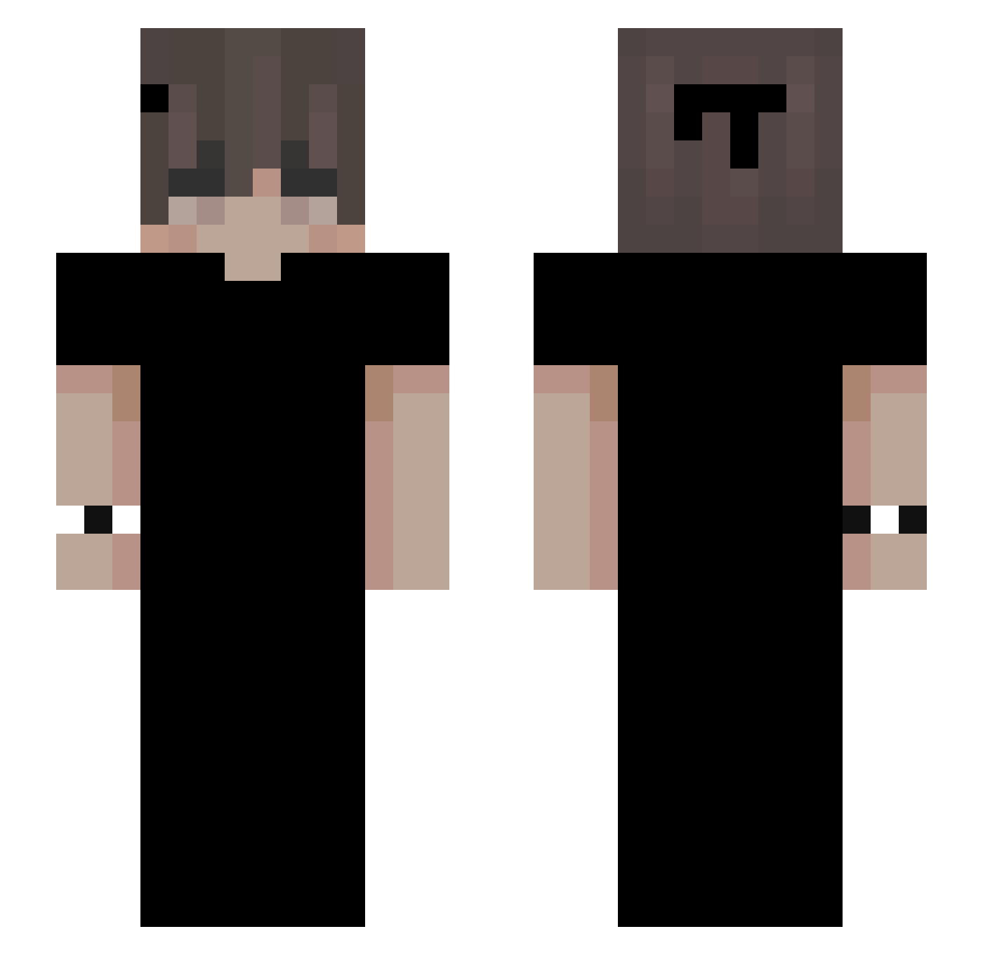 x1L0vEr Minecraft skin, front and back view