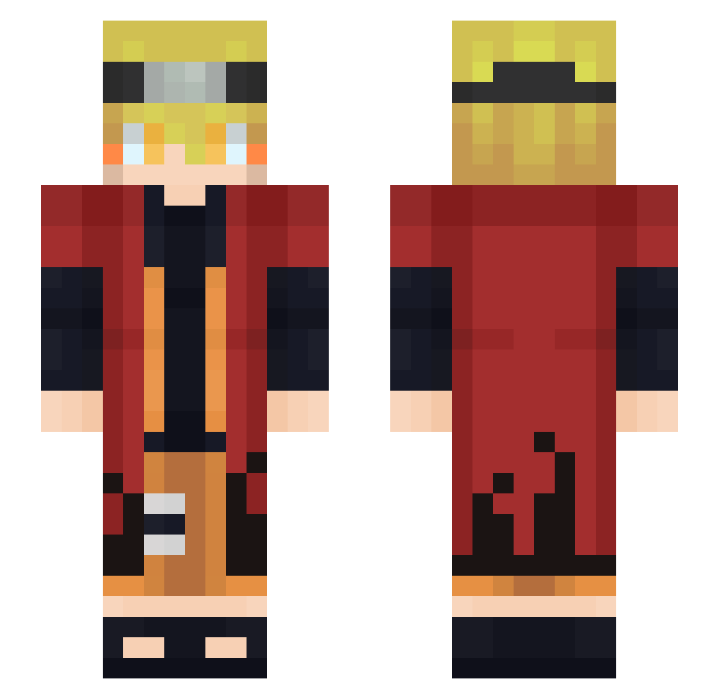 vantaei Minecraft skin, front and back view