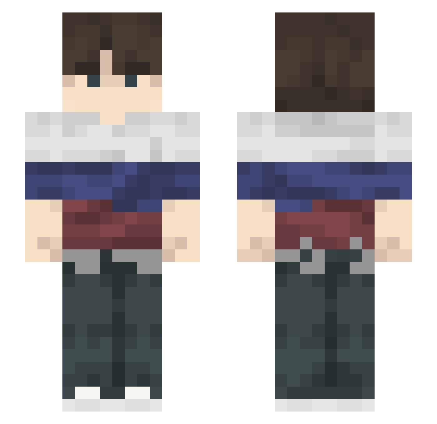 wellchik Minecraft skin, front and back view