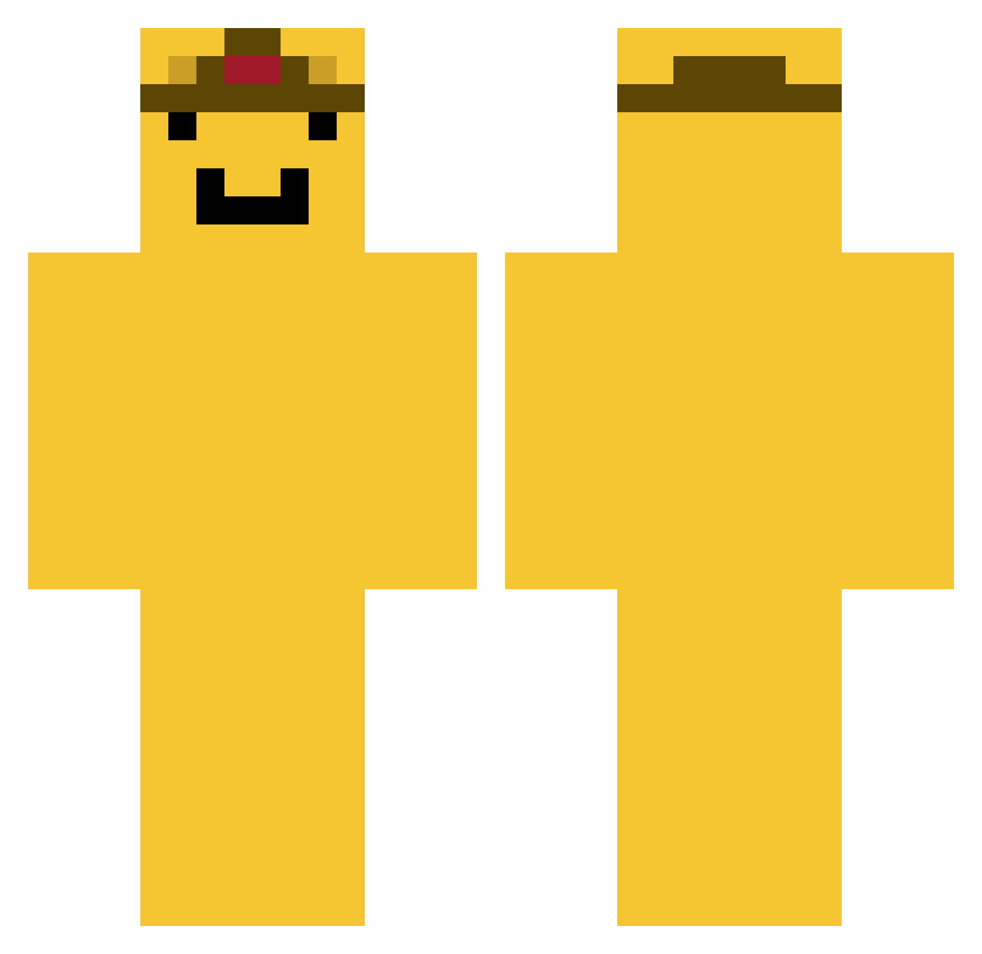 Lewinski9356 Minecraft skin, front and back view