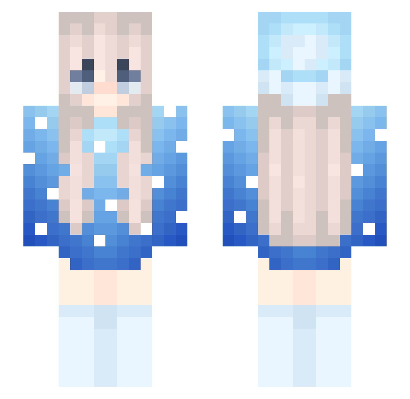 jolan85 Minecraft skin, front and back view