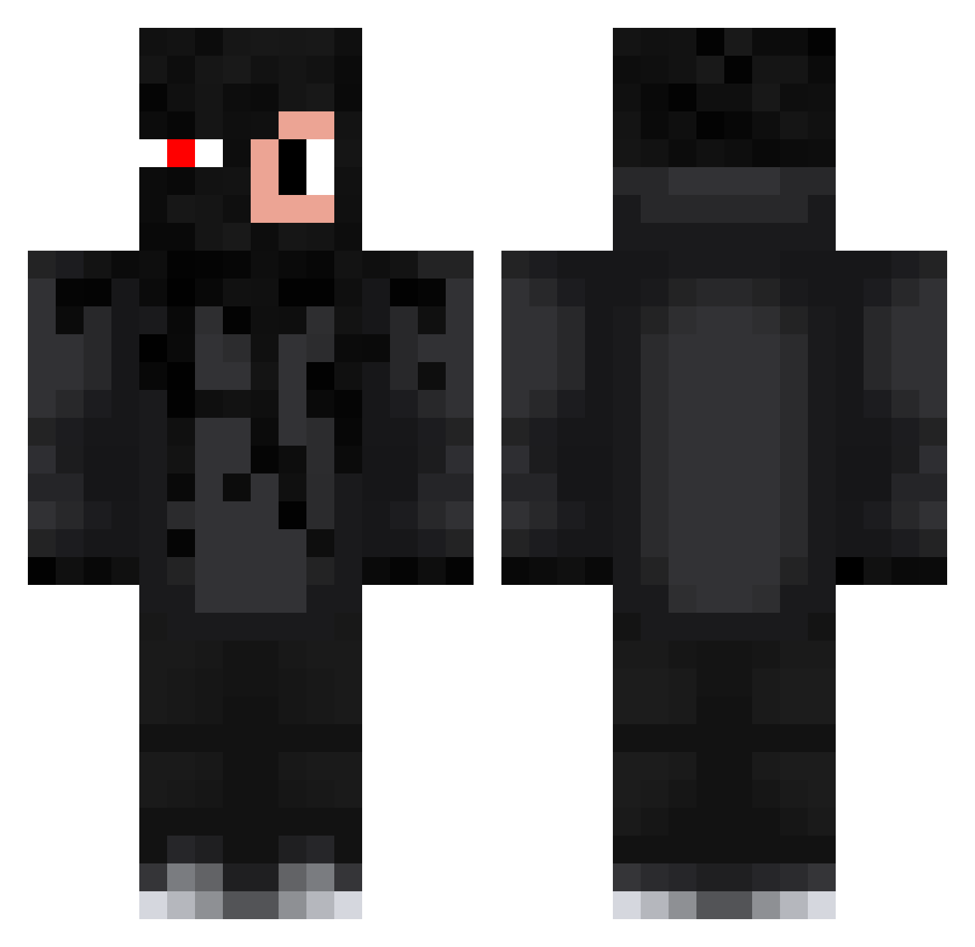 ziemniakyt Minecraft skin, front and back view