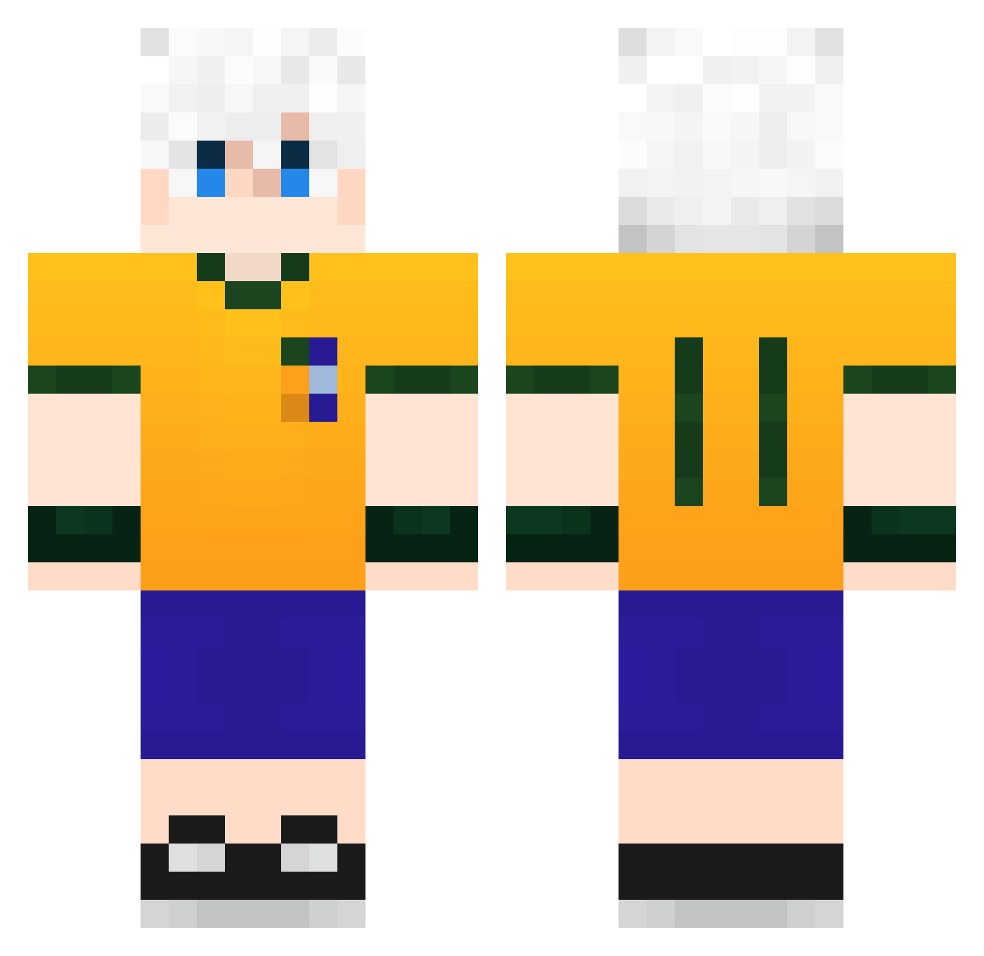 Galax_y_ Minecraft skin, front and back view