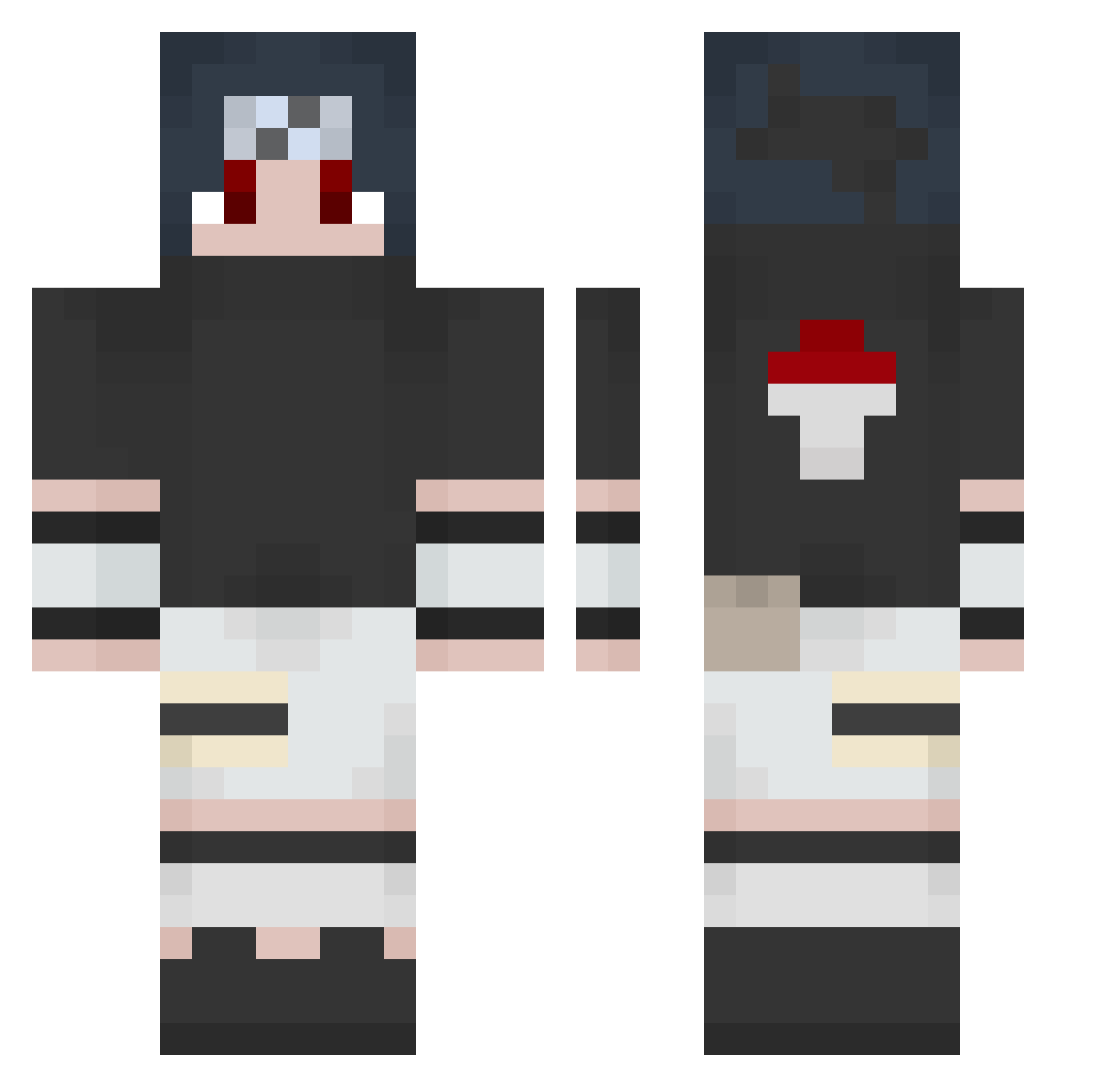 Furtaro Minecraft skin, front and back view