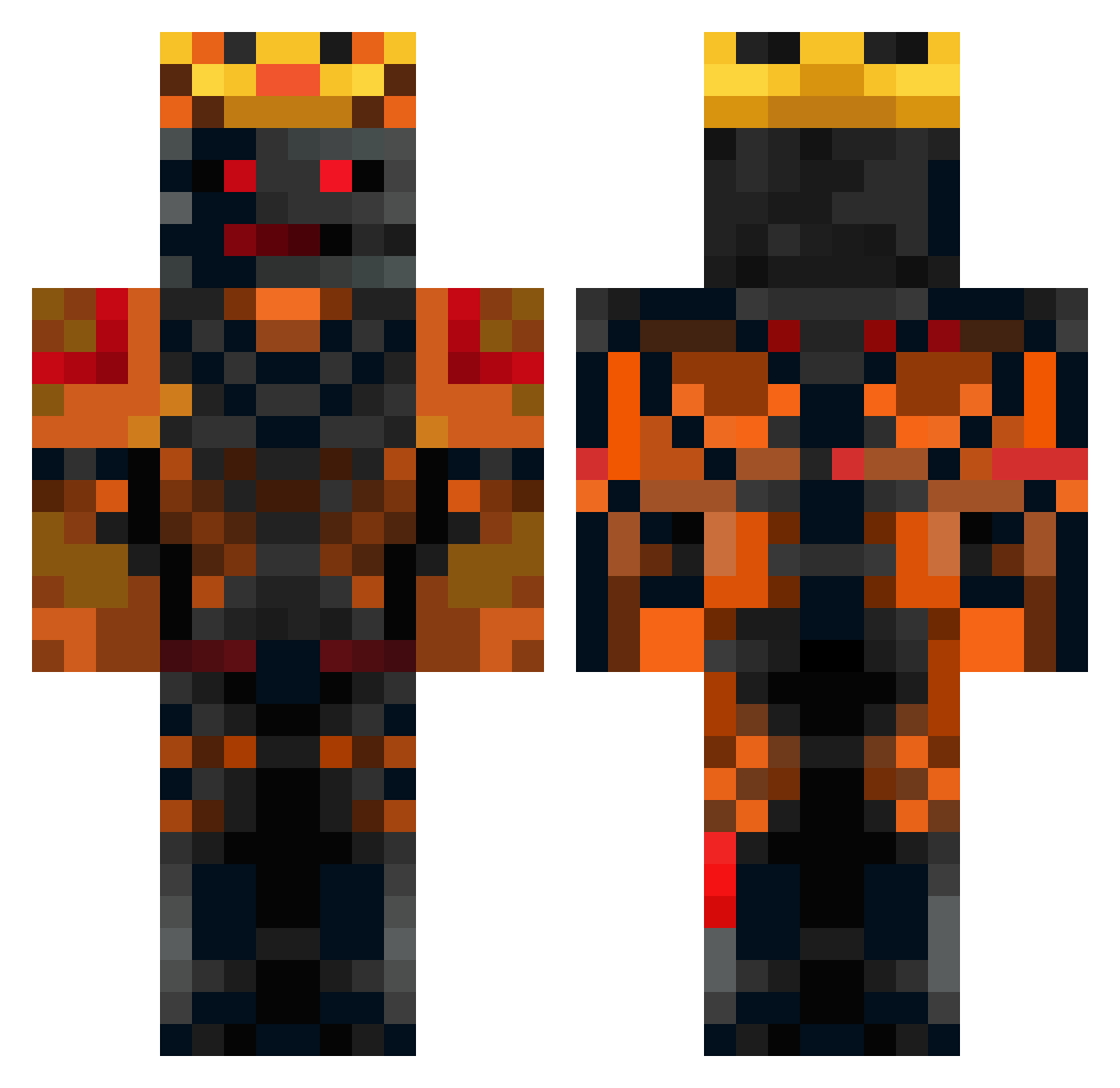 Rulito2012 Minecraft skin, front and back view