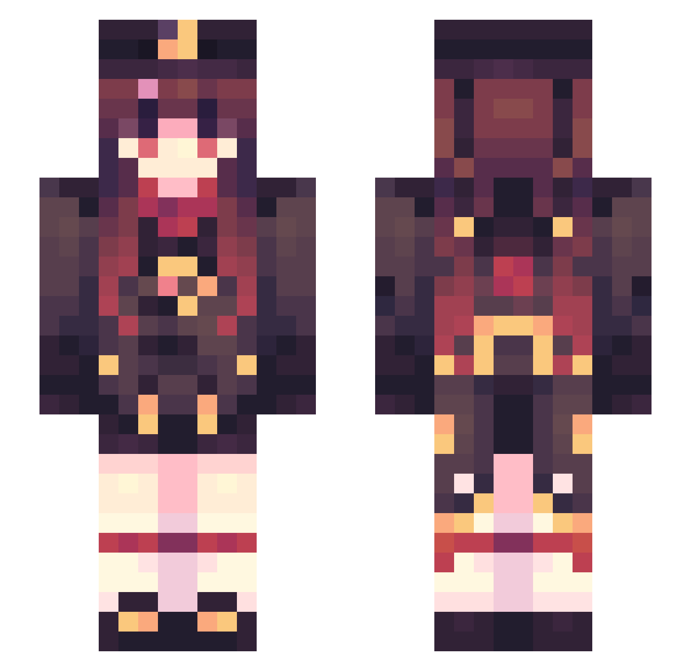 Maple_Luo_Zero Minecraft skin, front and back view