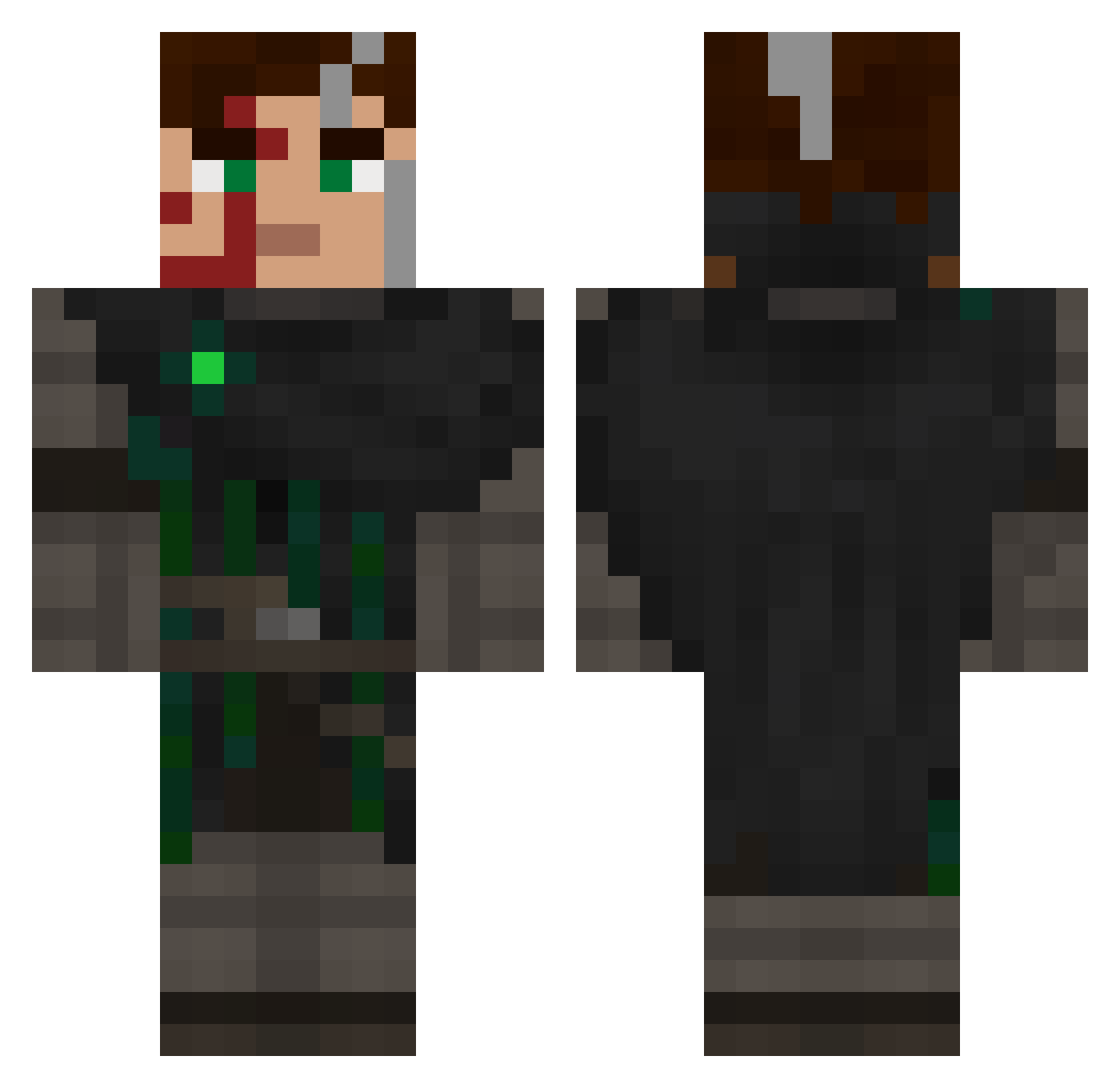 AUGHHHHHH9 Minecraft skin, front and back view