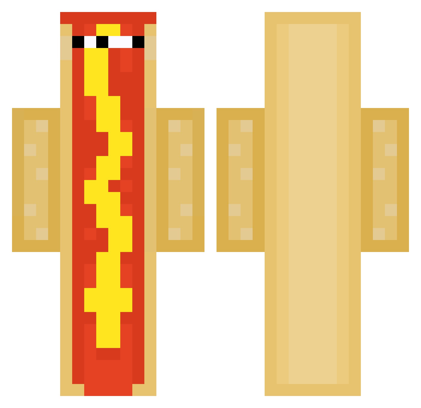 lapis1337 Minecraft skin, front and back view