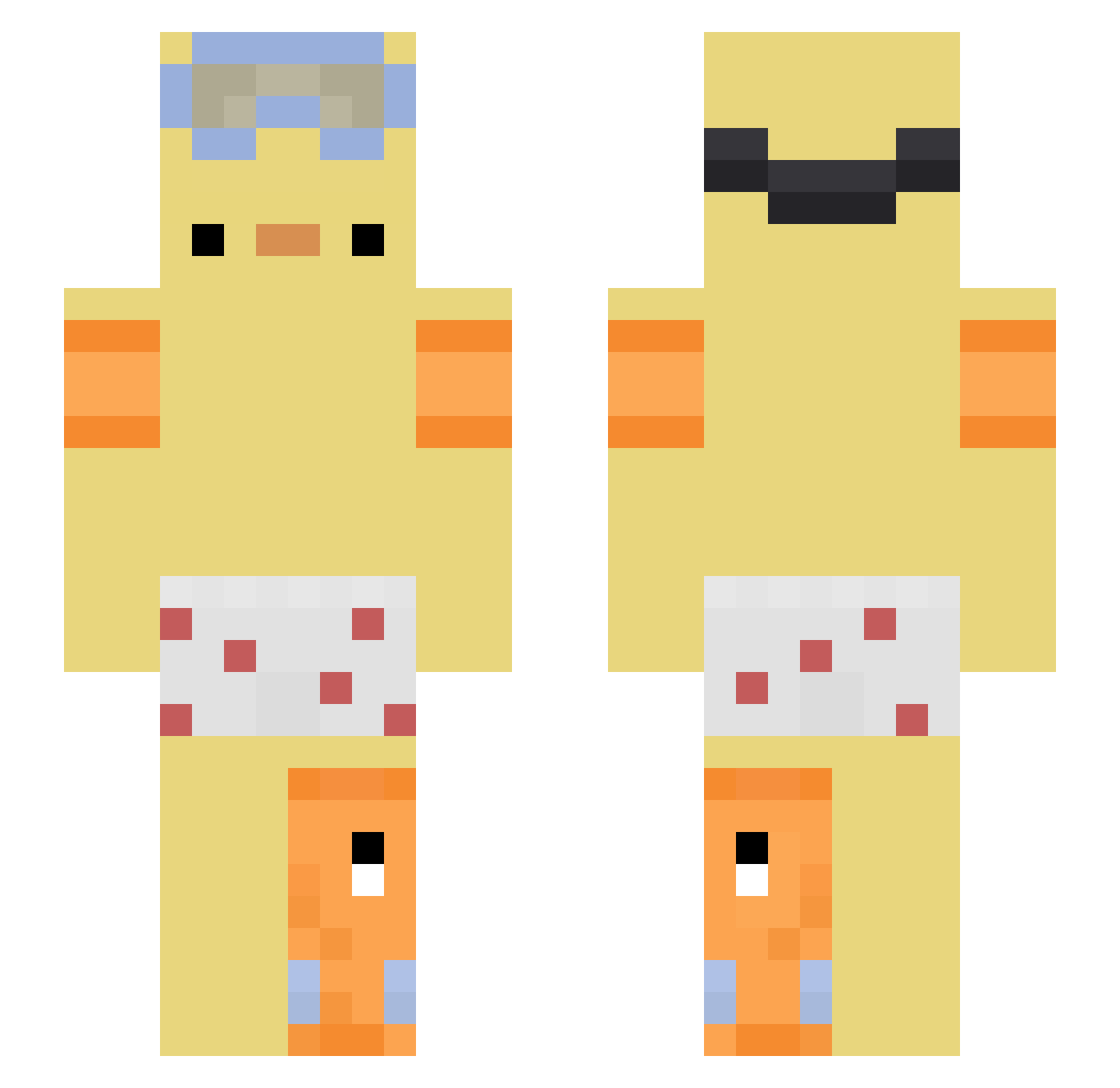 Cola_mupe Minecraft skin, front and back view