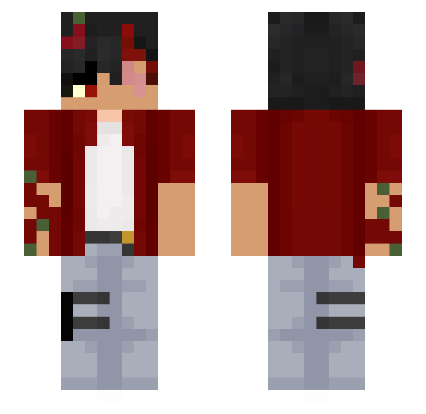 Vynorae Minecraft skin, front and back view