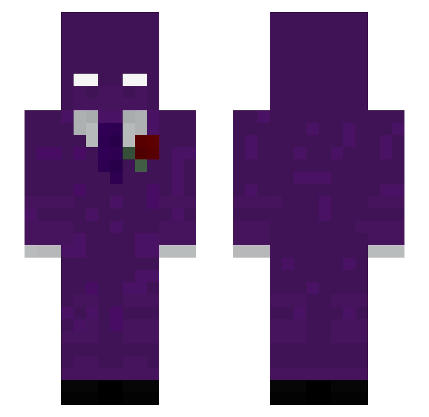 unnoetiger Minecraft skin, front and back view