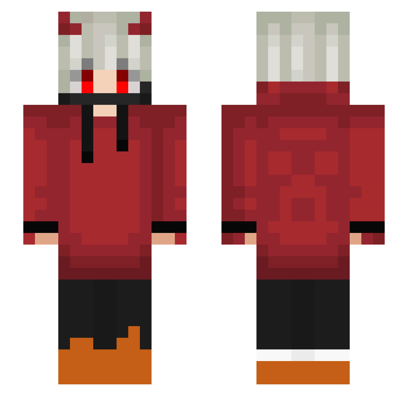 Proveer99_Nub Minecraft skin, front and back view