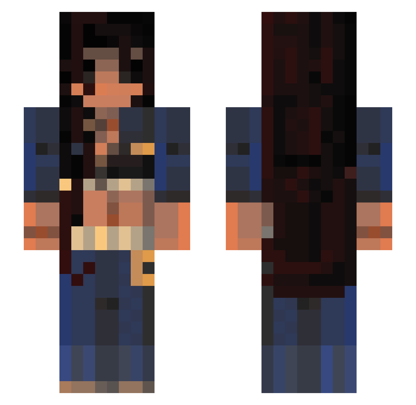 aloeveraa1 Minecraft skin, front and back view