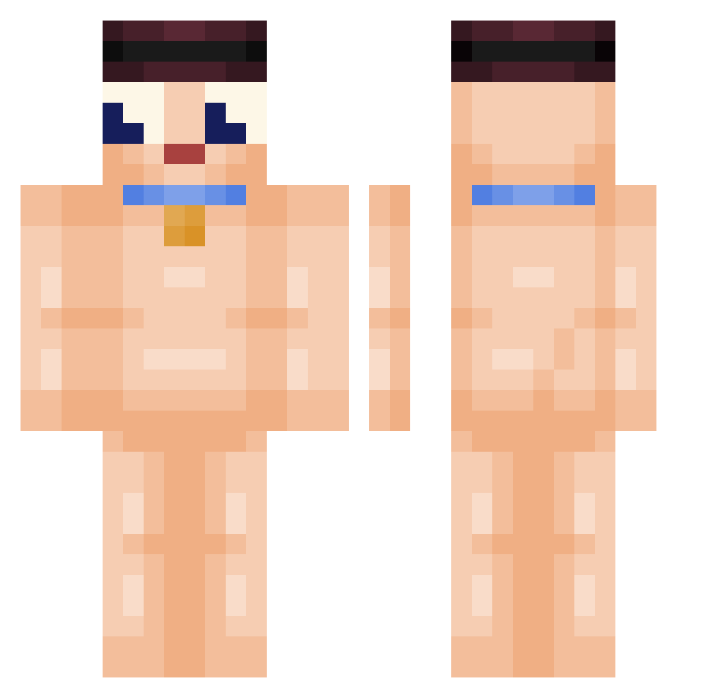 Legobo4 Minecraft skin, front and back view