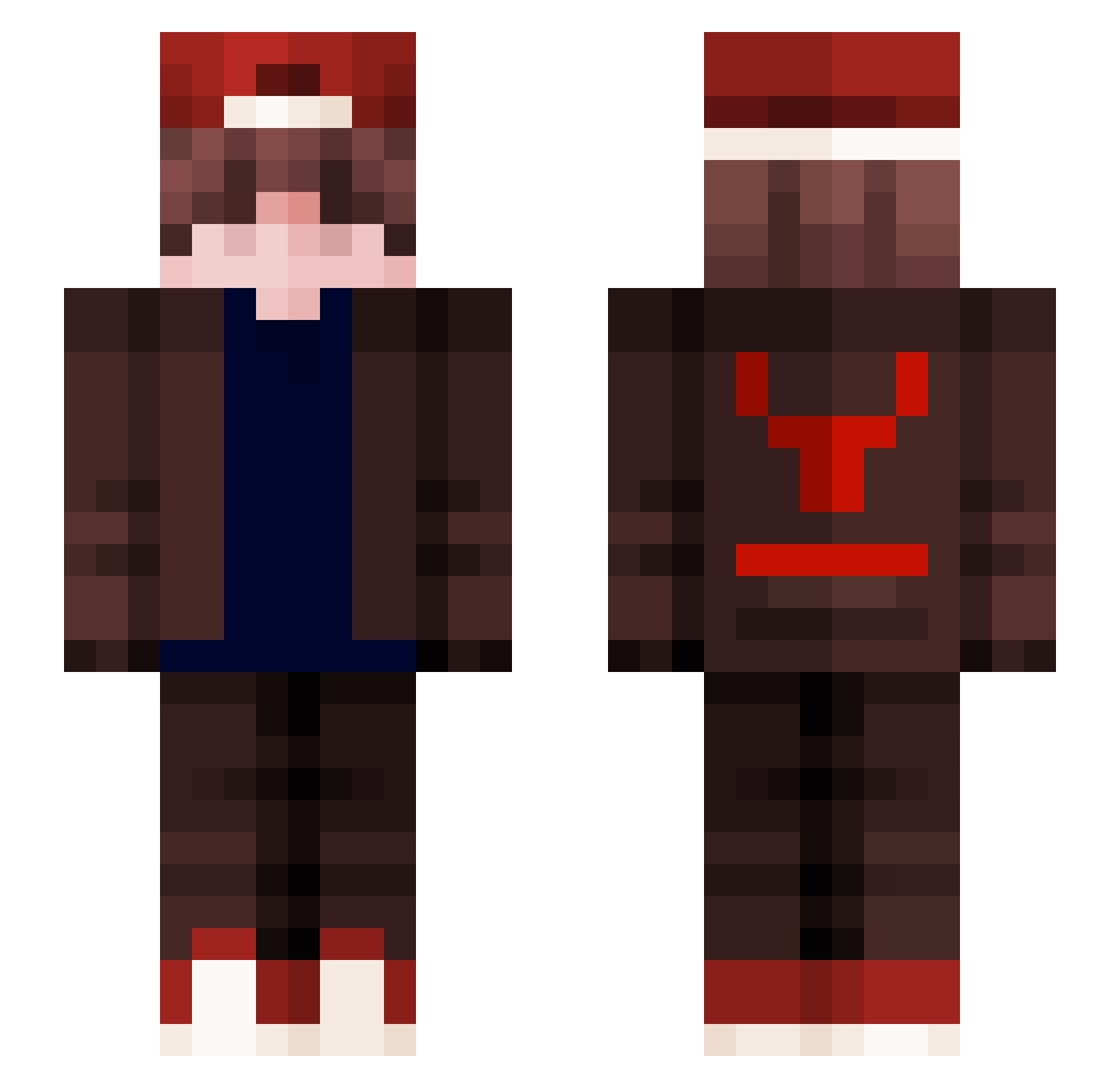 Sankha Minecraft skin, front and back view