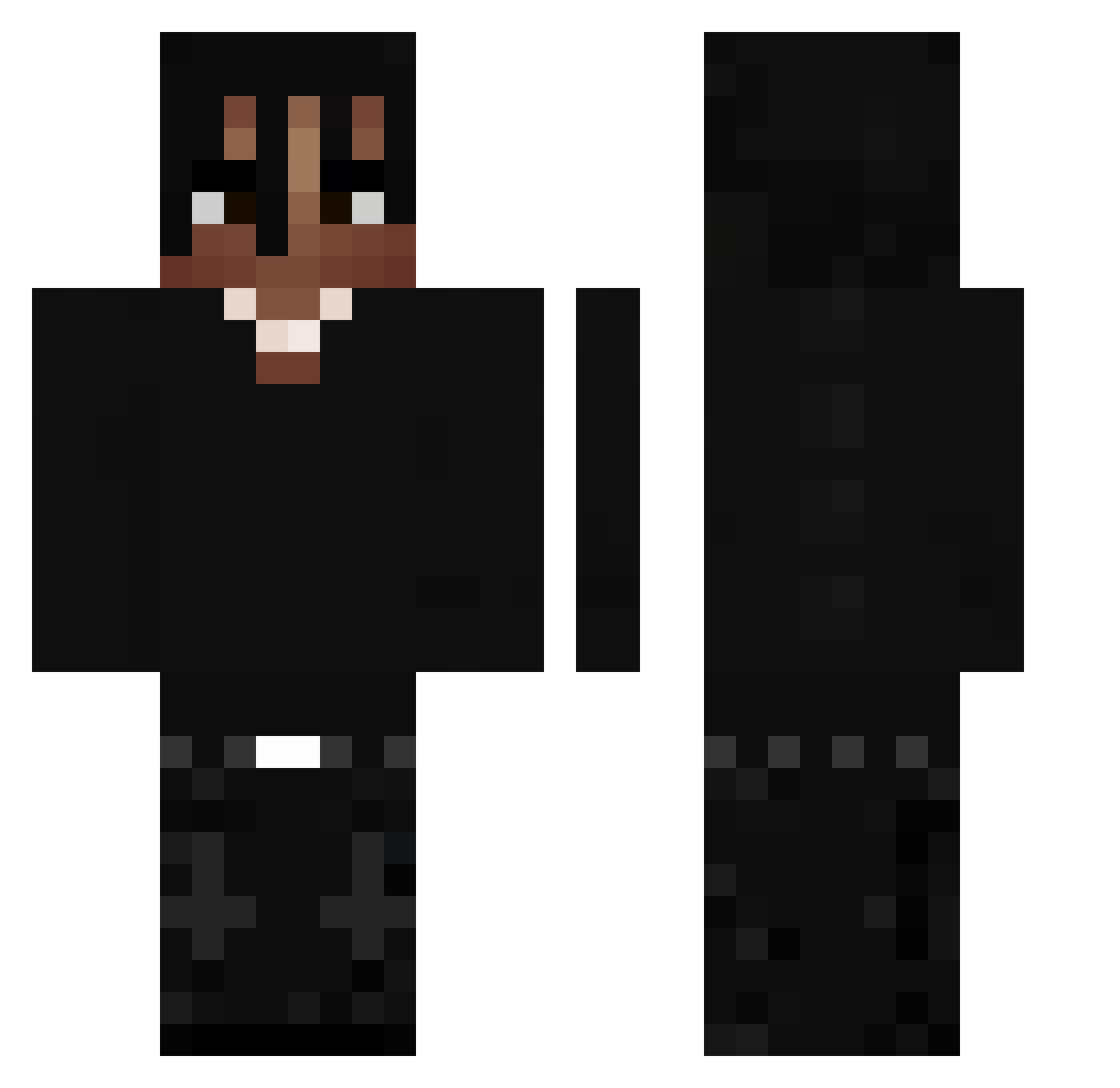 Baranoszotto Minecraft skin, front and back view