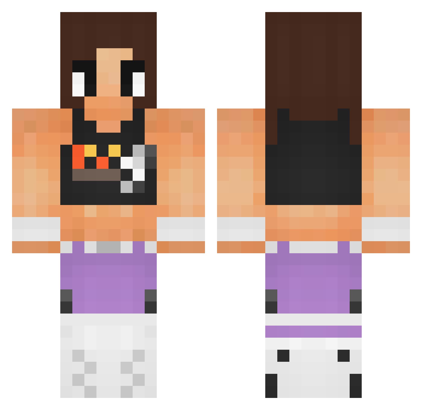 thelolcrewsj Minecraft skin, front and back view