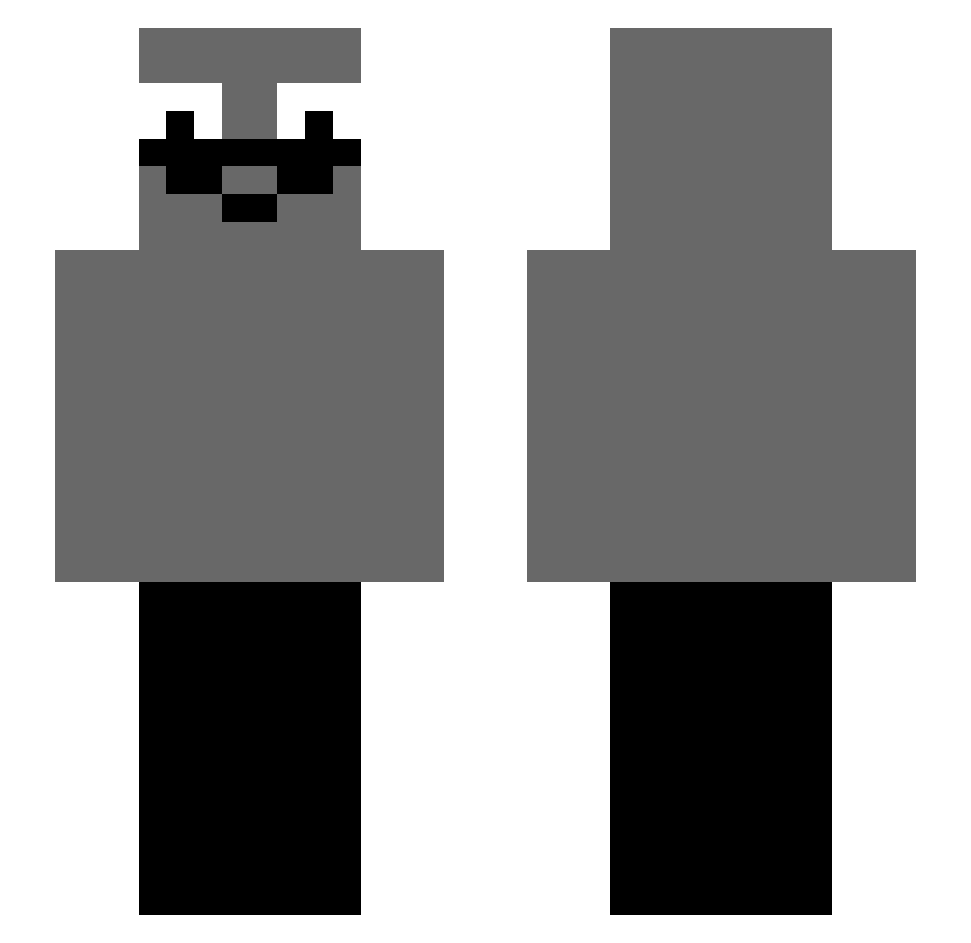 m3mosg Minecraft skin, front and back view