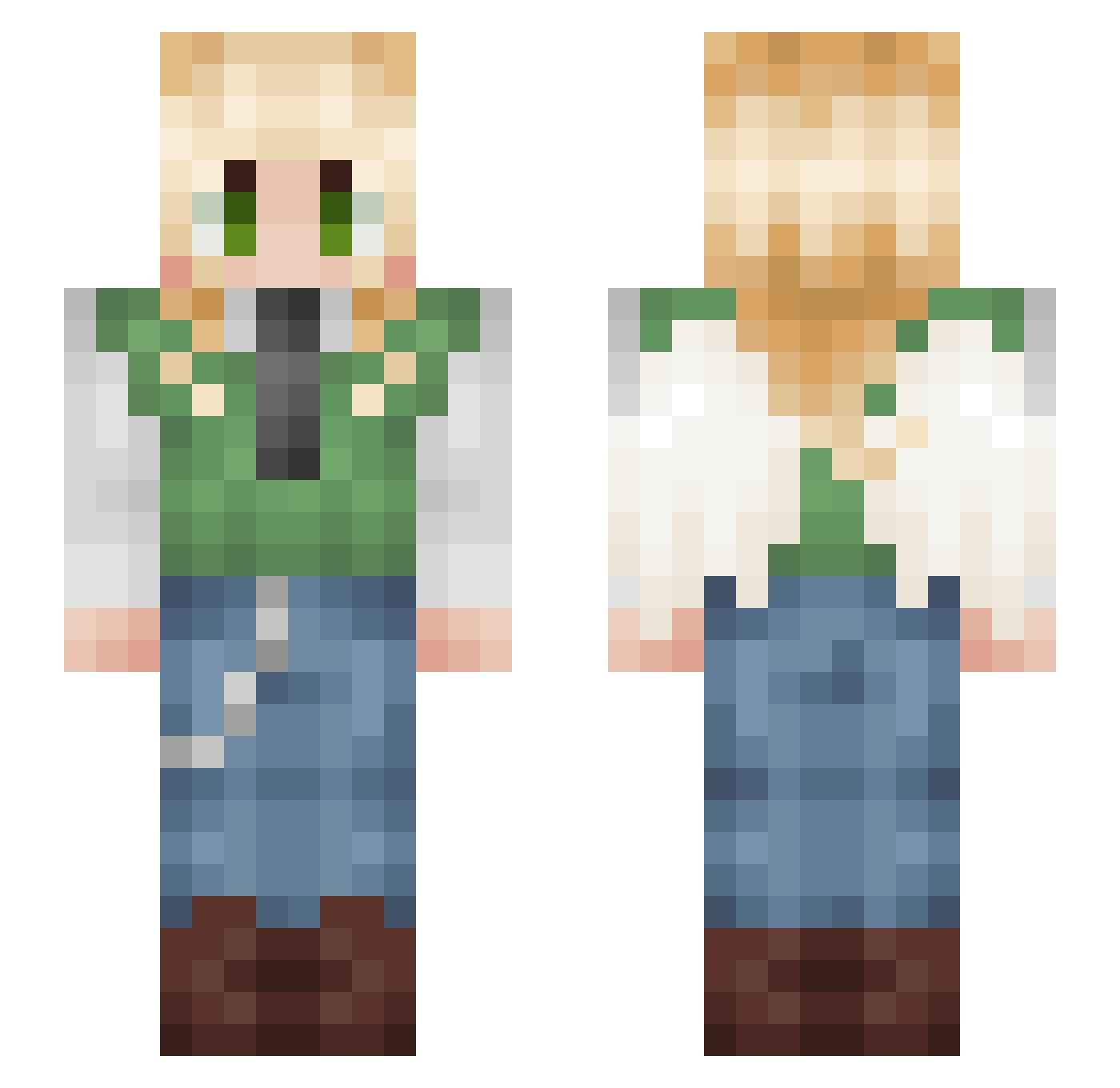 bl4ze101 Minecraft skin, front and back view