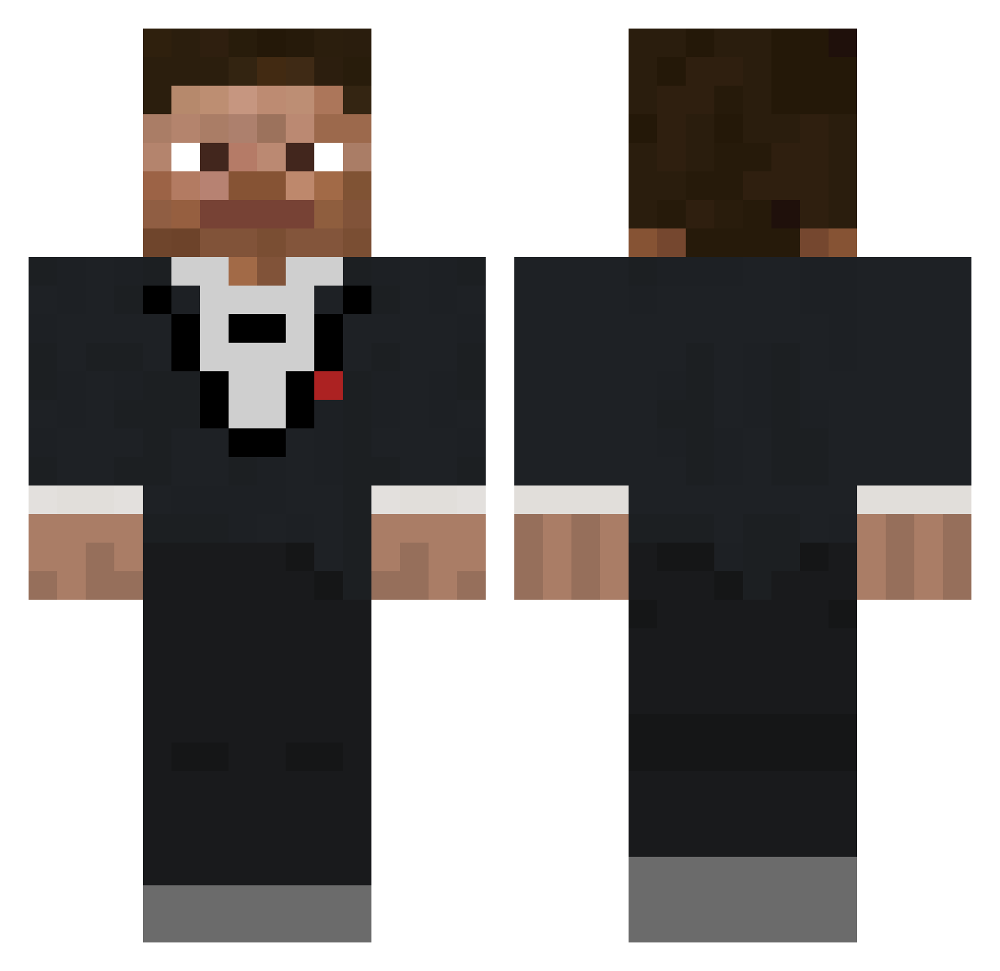 B1ngvs Minecraft skin, front and back view