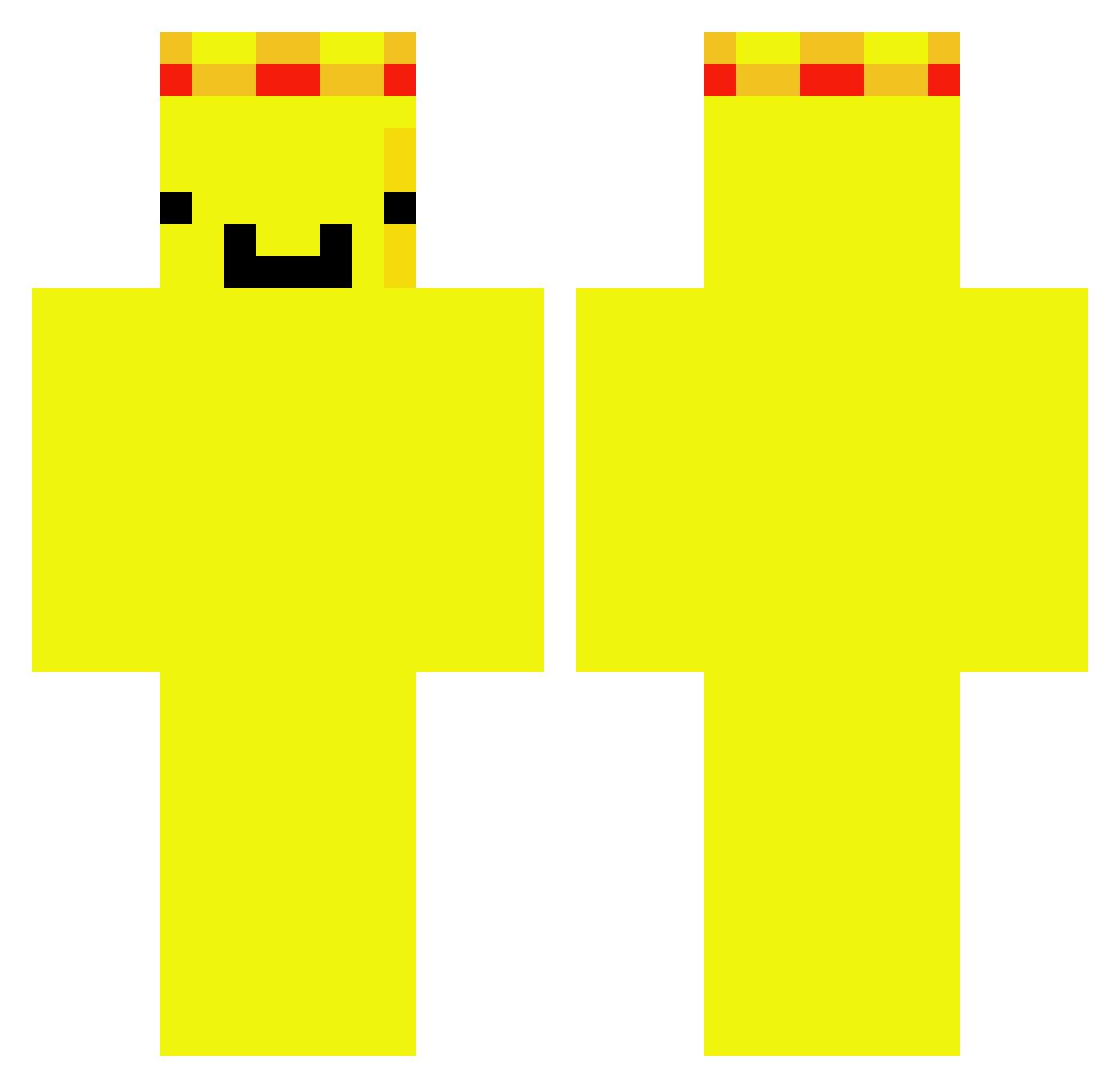 DuckyDuck9 Minecraft skin, front and back view
