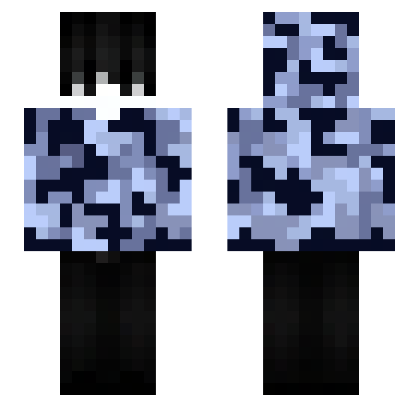 messitamo Minecraft skin, front and back view