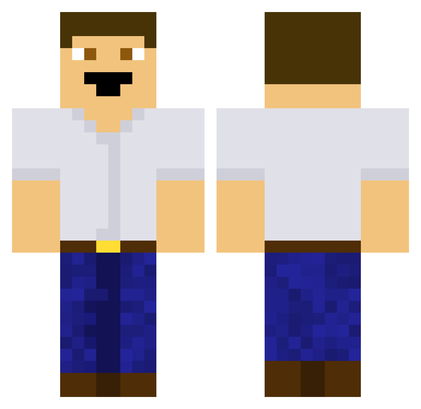 Zaim5510 Minecraft skin, front and back view