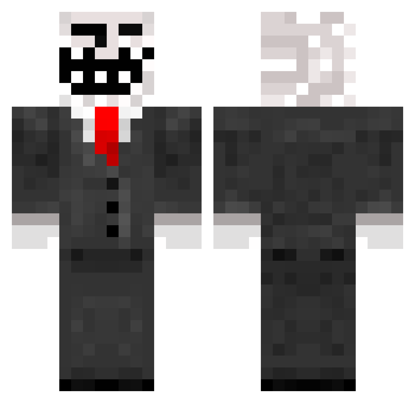 Halldamir Minecraft skin, front and back view
