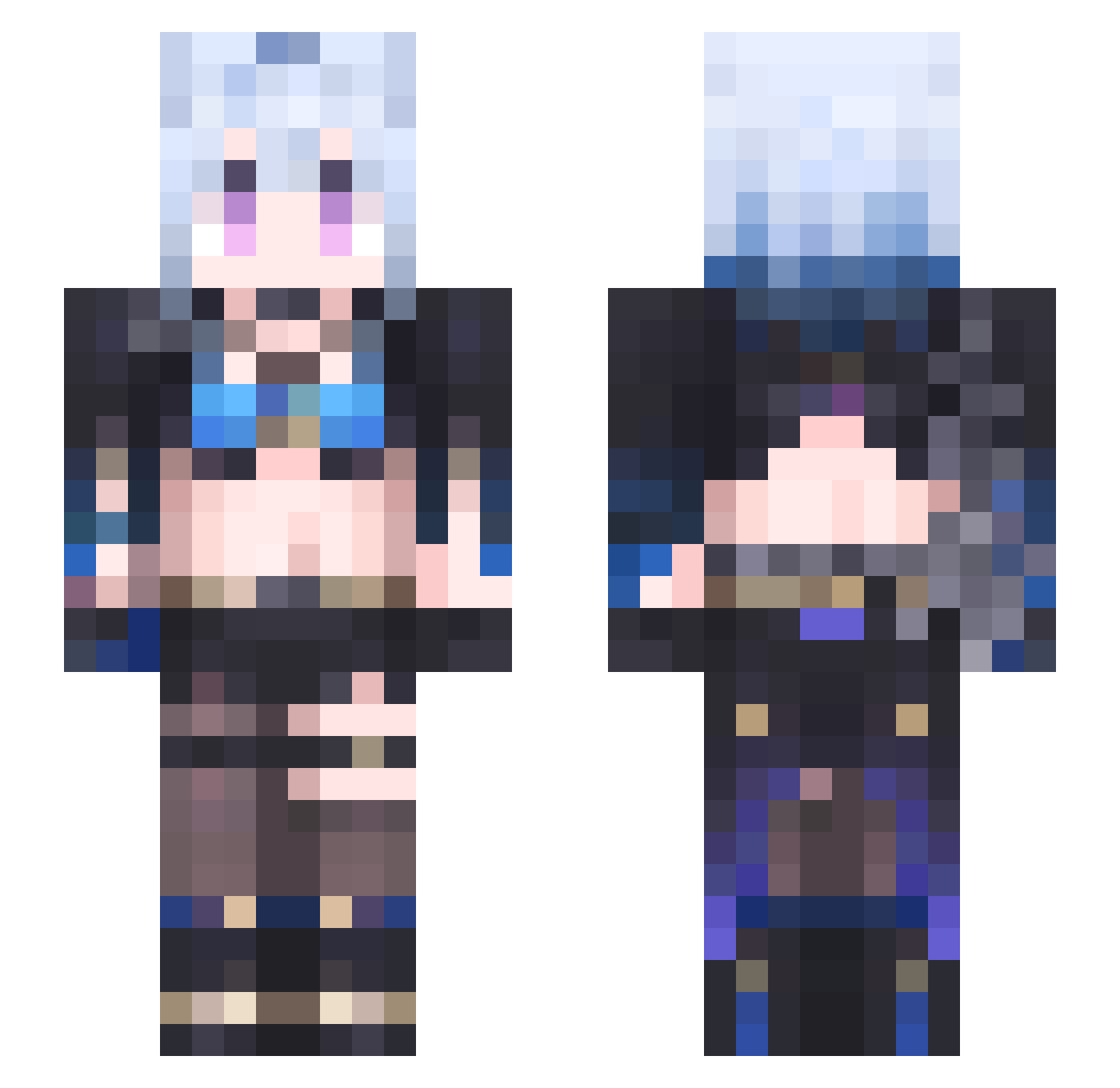 MeIodicaMan Minecraft skin, front and back view
