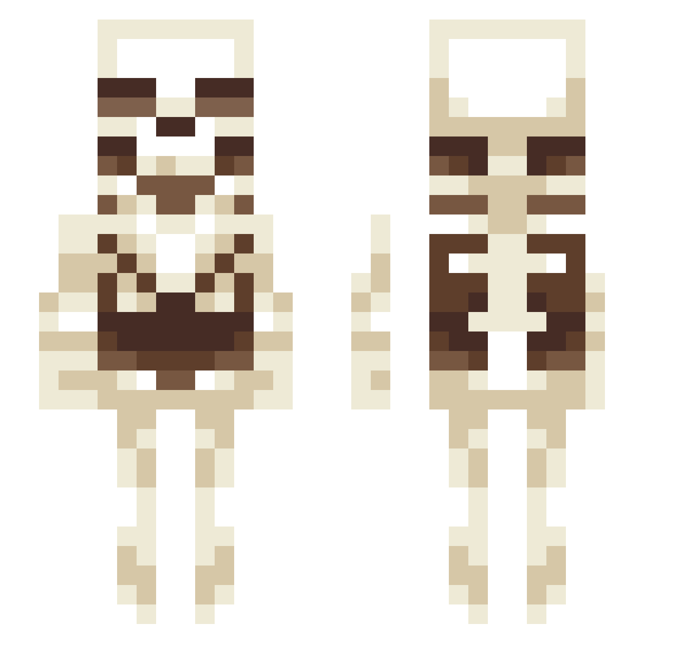 BagelGeuse Minecraft skin, front and back view