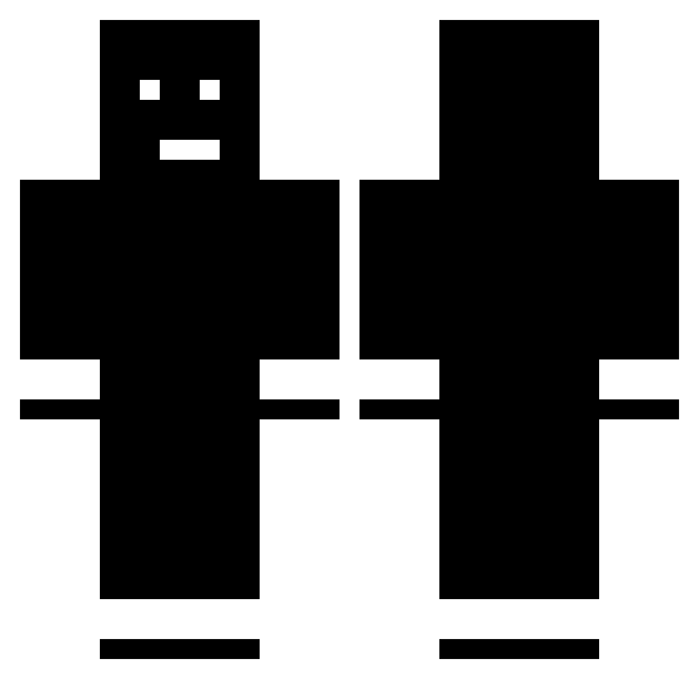 Sharp5_LostGirls Minecraft skin, front and back view