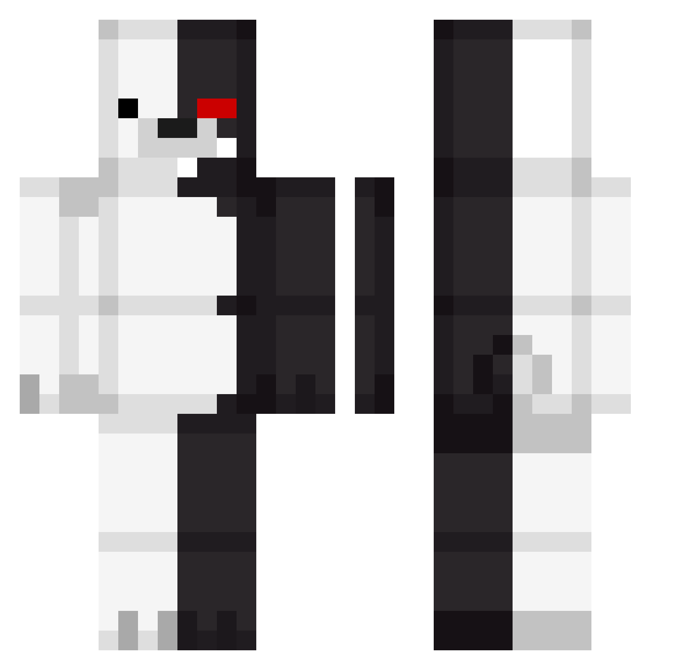 mlv__ Minecraft skin, front and back view