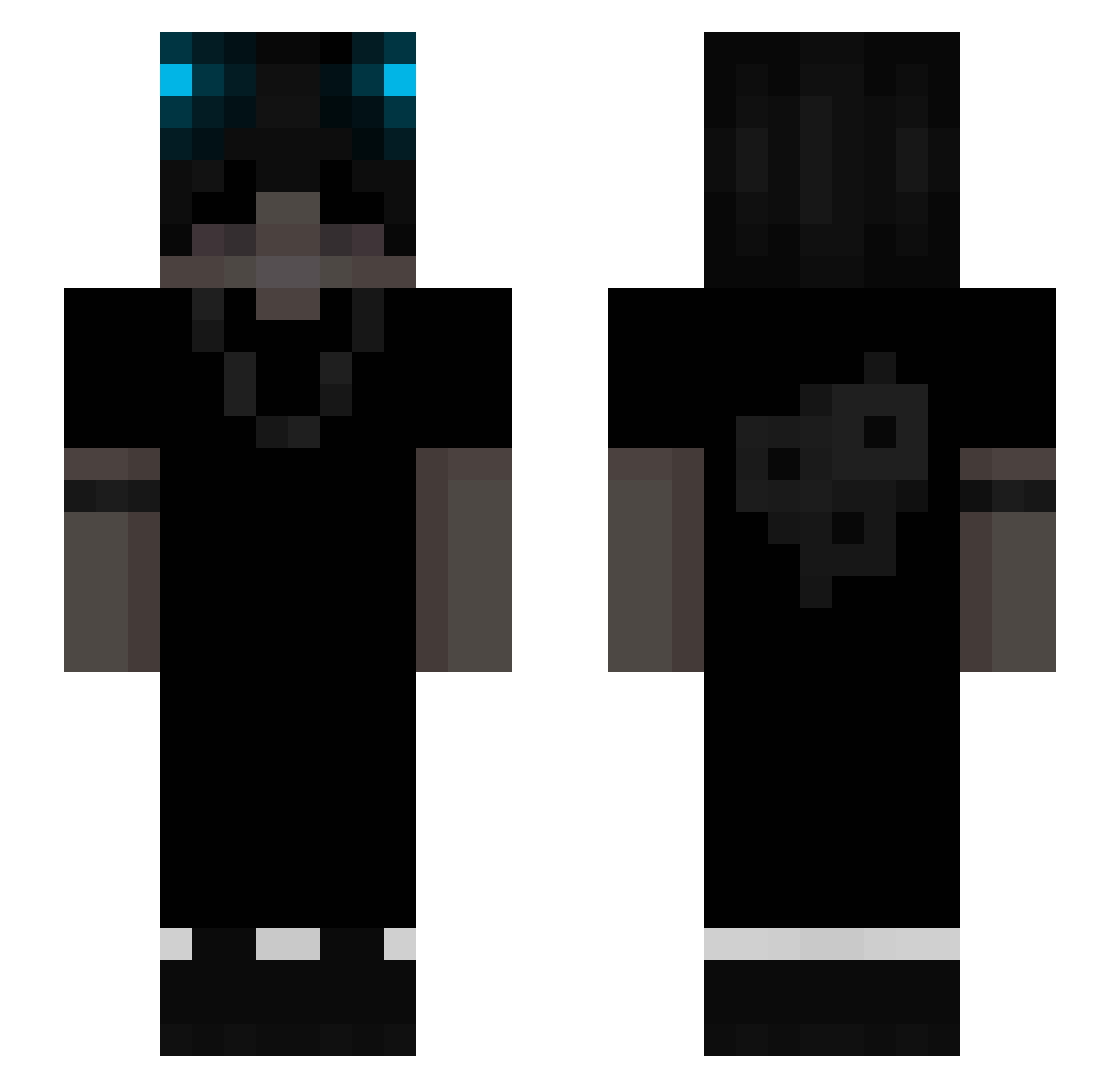 SaoPvp Minecraft skin, front and back view
