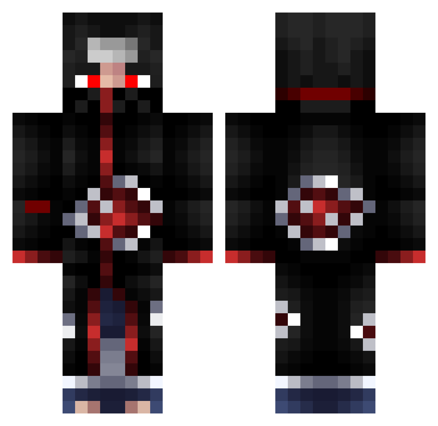 peep_rich Minecraft skin, front and back view