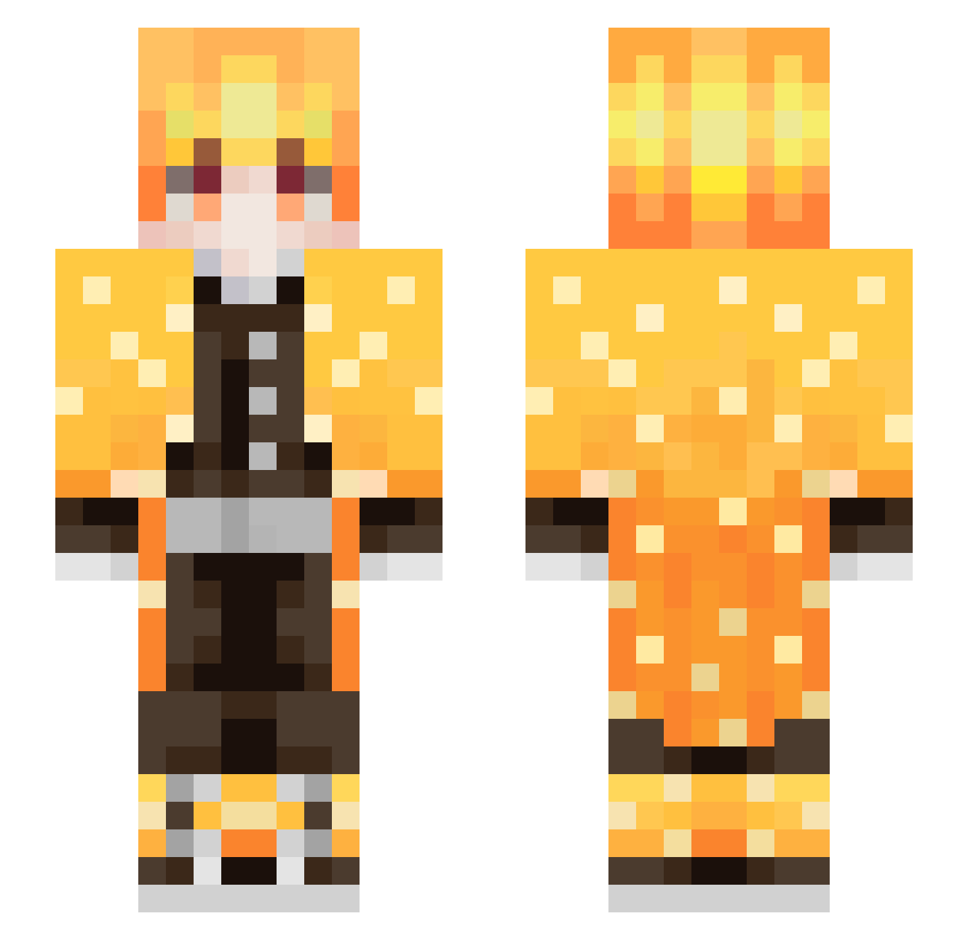 wokheartedition Minecraft skin, front and back view