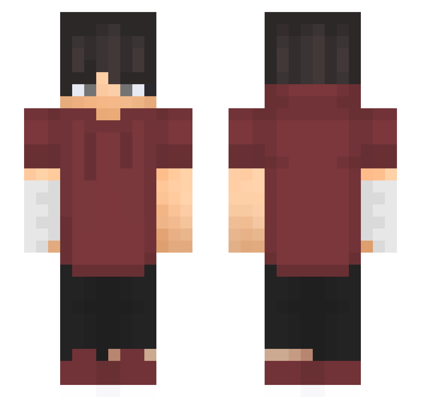 StefAFX Minecraft skin, front and back view