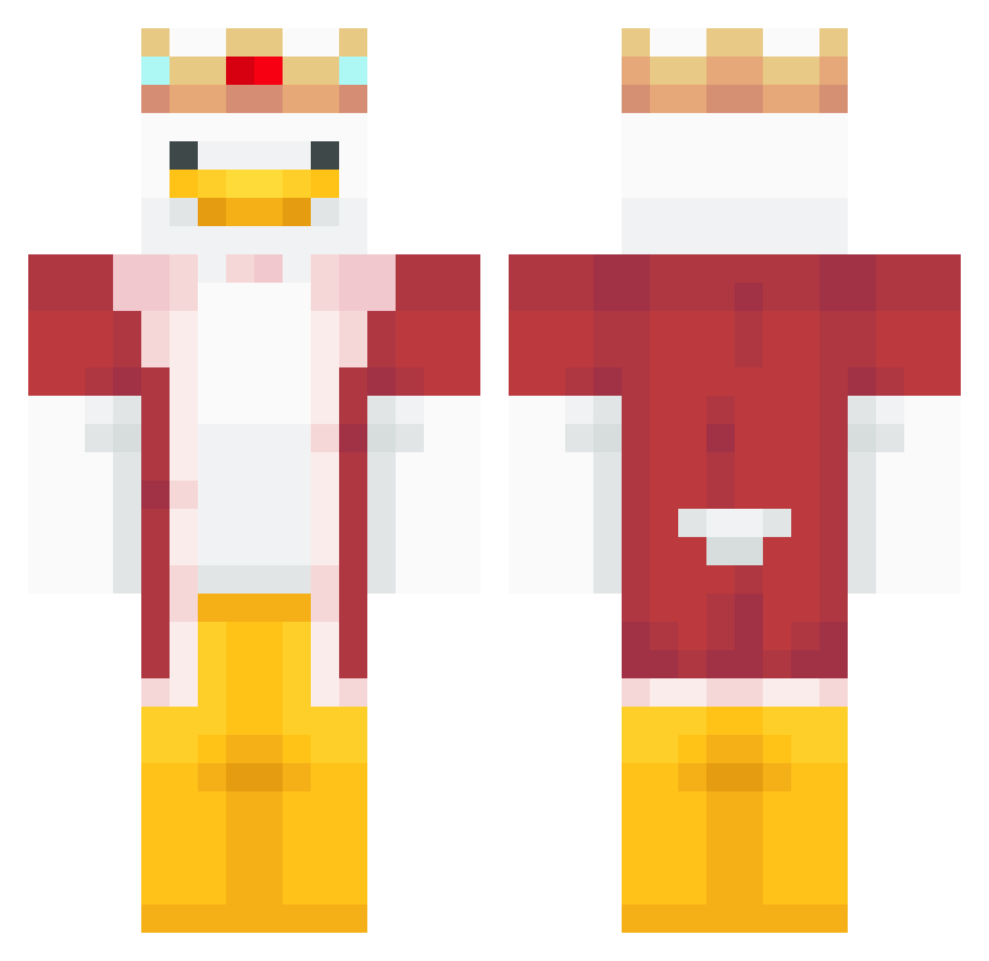 SkySeeker7340 Minecraft skin, front and back view
