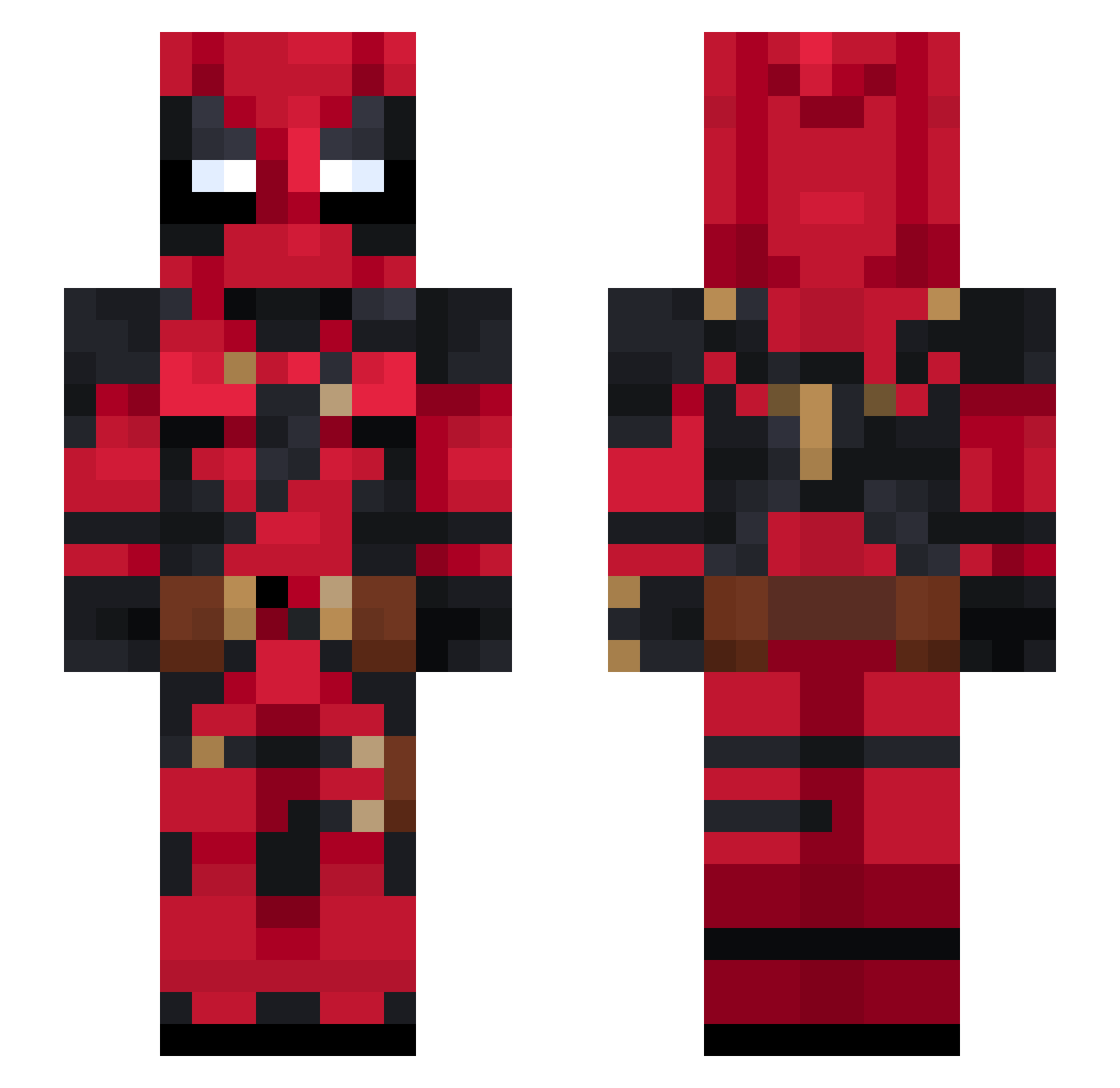 MurtSquirt Minecraft skin, front and back view