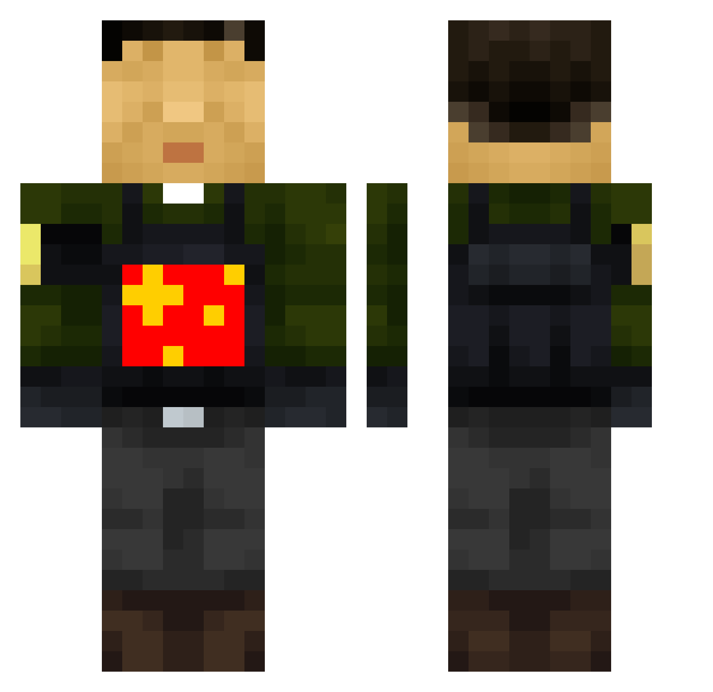 adaxsi17 Minecraft skin, front and back view