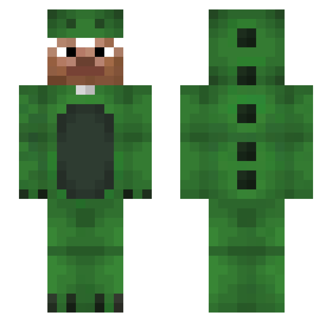 Willberry Minecraft skin, front and back view