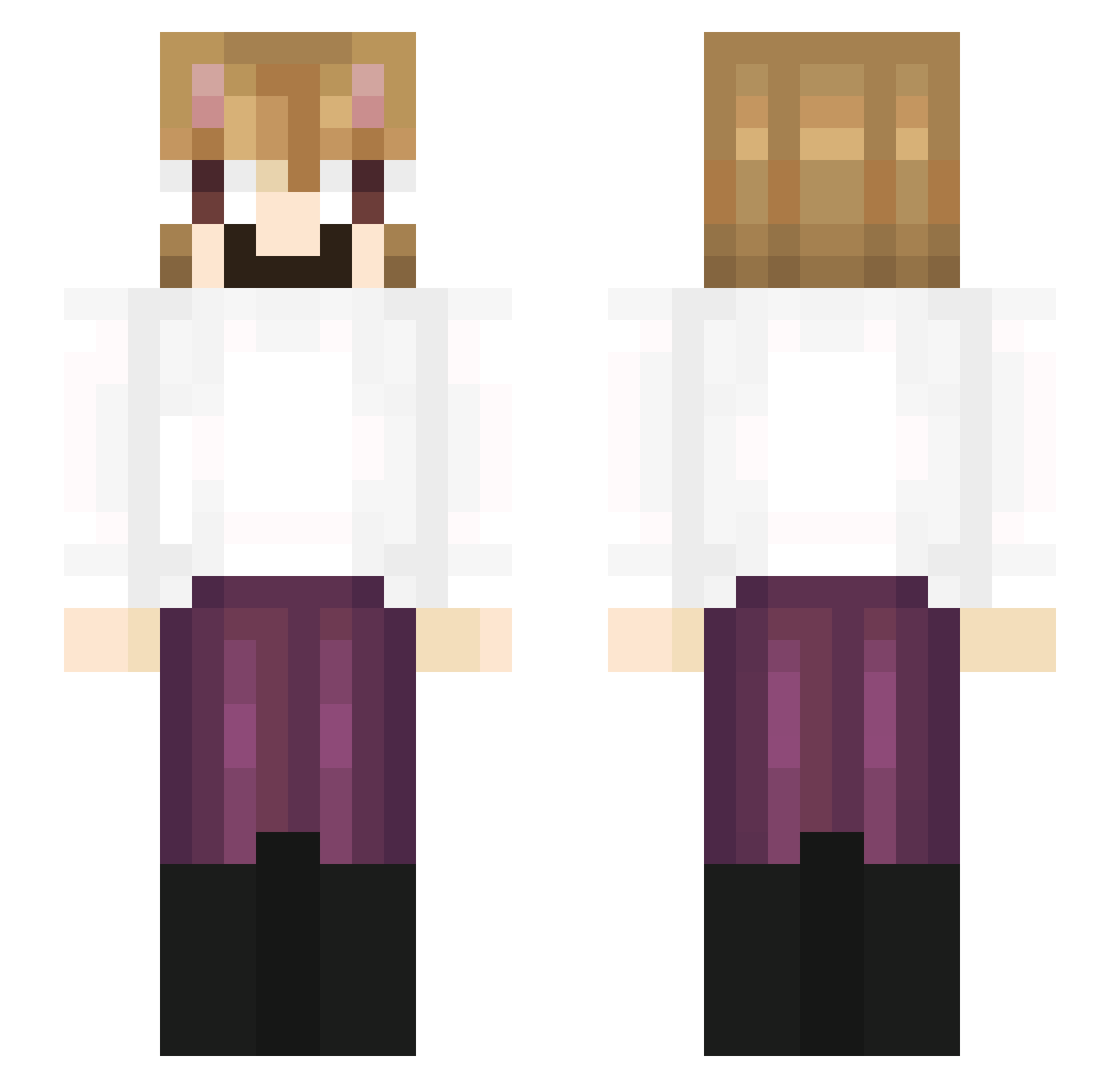 kkosuka Minecraft skin, front and back view